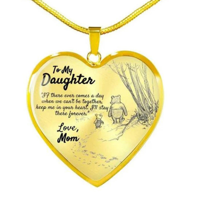 Cute To My Daughter Necklace Kawaii Bear Mom Dad and Baby Epoxy Necklace